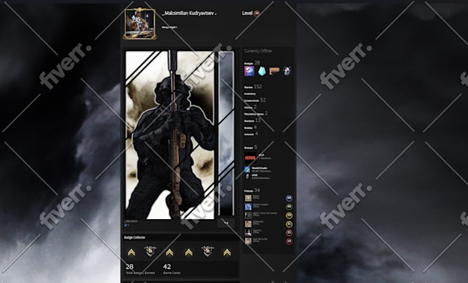 Design gaming profile in steam by Tomtartumaa | Fiverr